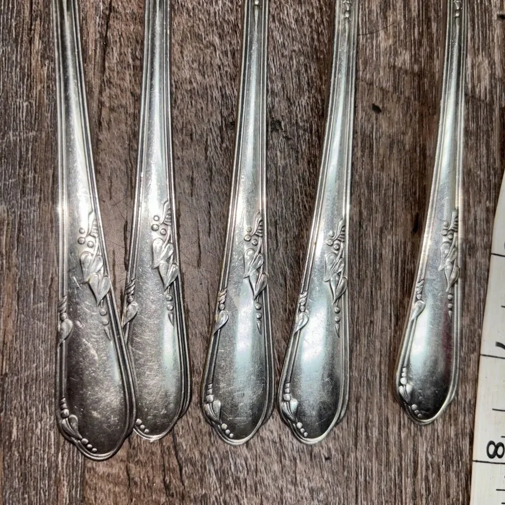 William A Rogers A1 Plus Oneida LTD Forks Lot Of 10 Sliver